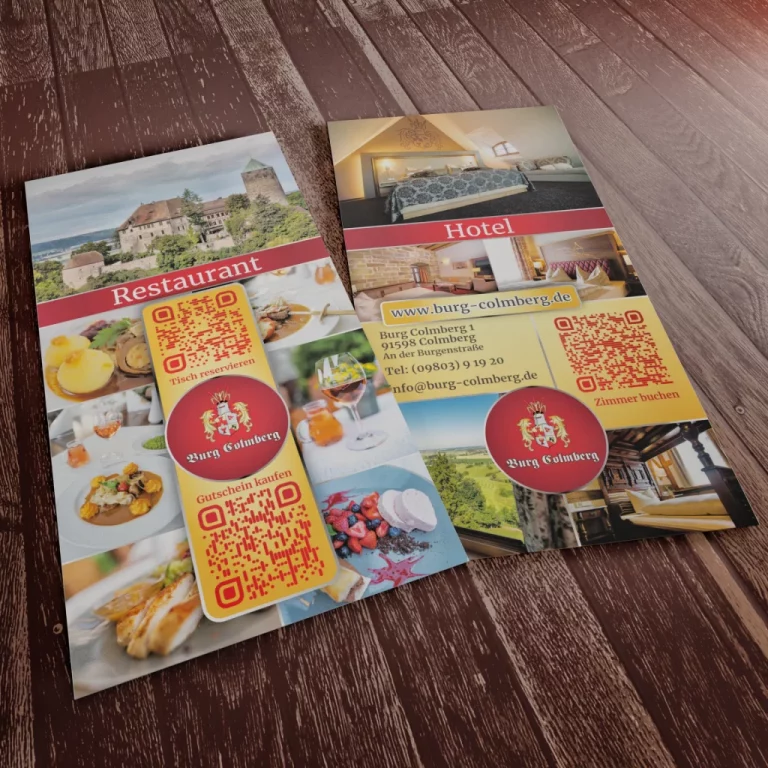 Printwerbung - Flyer für Burg Colmberg